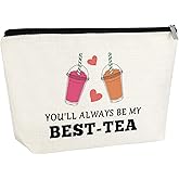 Unique Bestie Gifts Makeup Bag Best Friend Gift Friendship Gift for Bestie Sister Female Friends Cosmetic Bag Christmas Friendship Birthday Gifts for Her Travel Pouch with Zipper