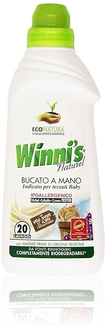 title=Winni's- Detergente Per Bucato a Mano, Ipoalergenico, Per Tessuti Baby- 750 ml
