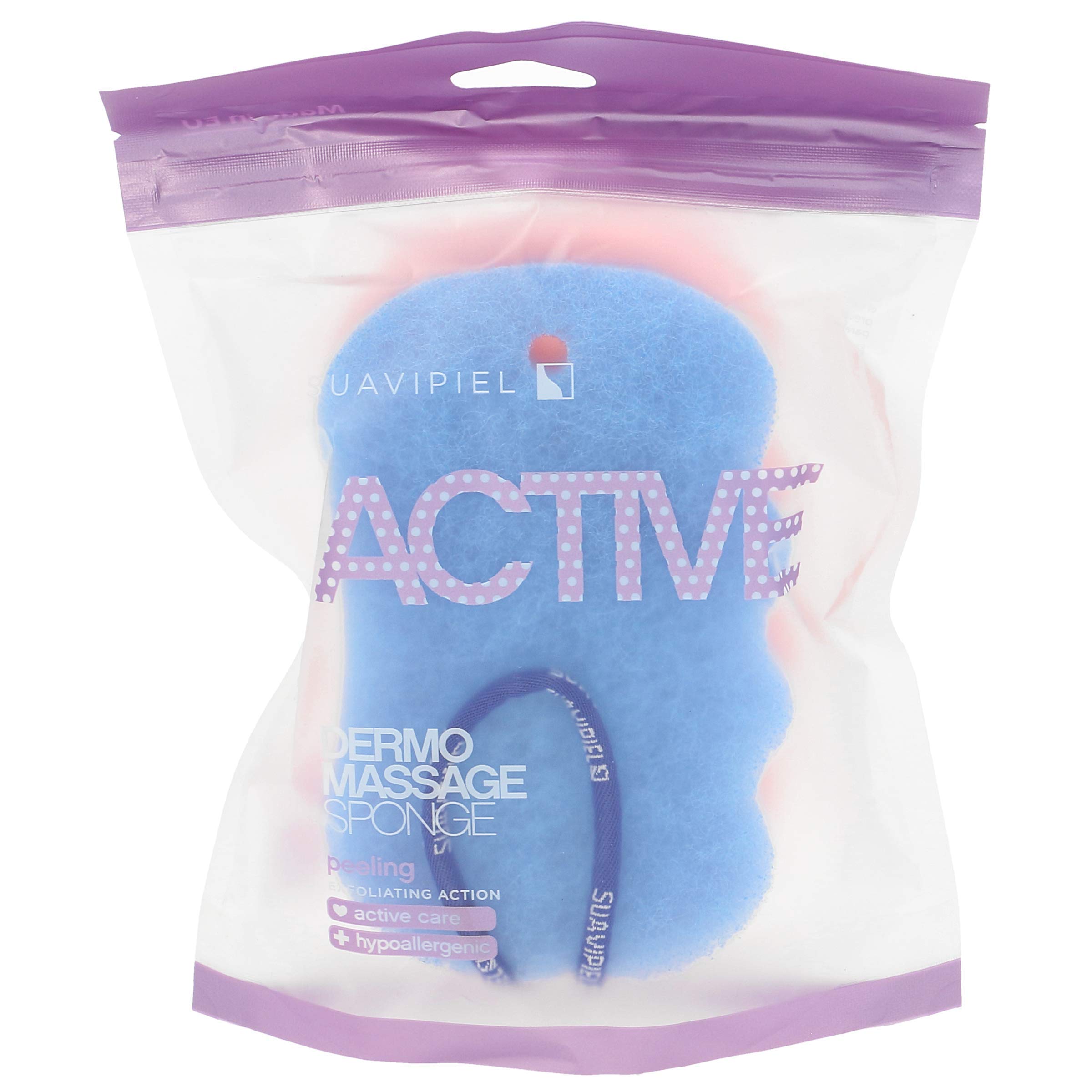 Soft Leather Sponge Bath, Blue and Pink – 18 g