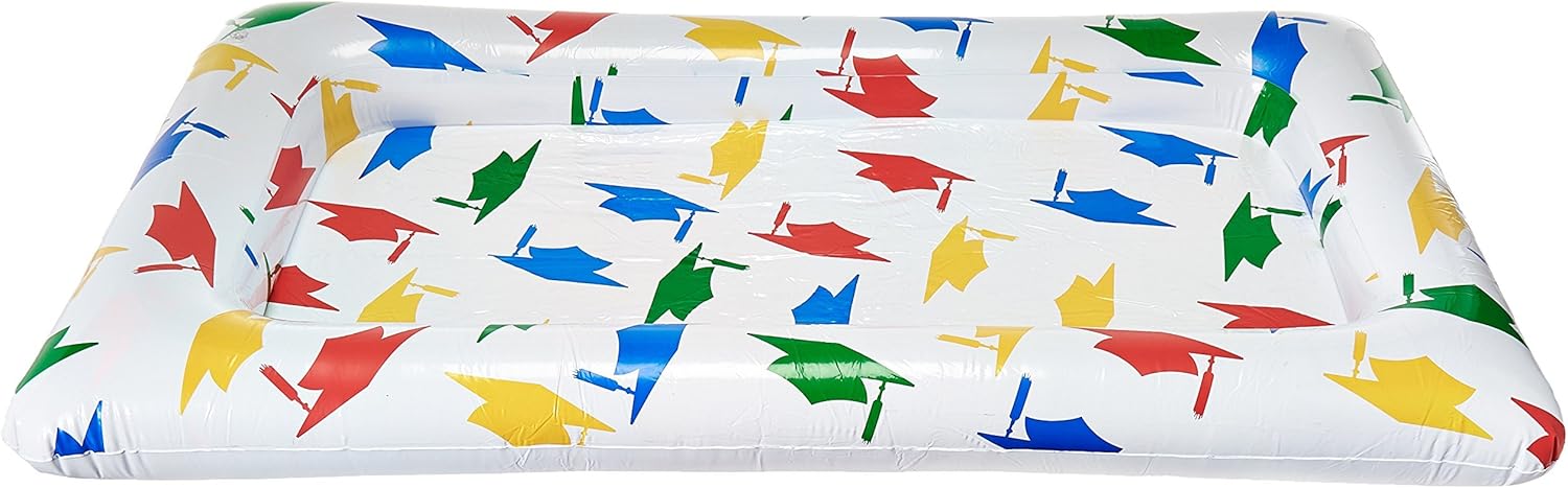 Beistle Novelty Inflatable Grad Cap Buffet Cooler Indoor Outdoor Food Drink Holder Server Tray Graduation Party Supplies, 28