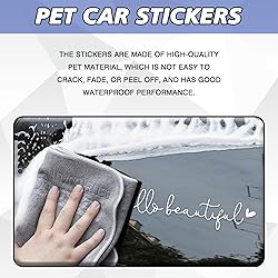 UZZH Hello Beautiful Car Rearview Mirror Stickers