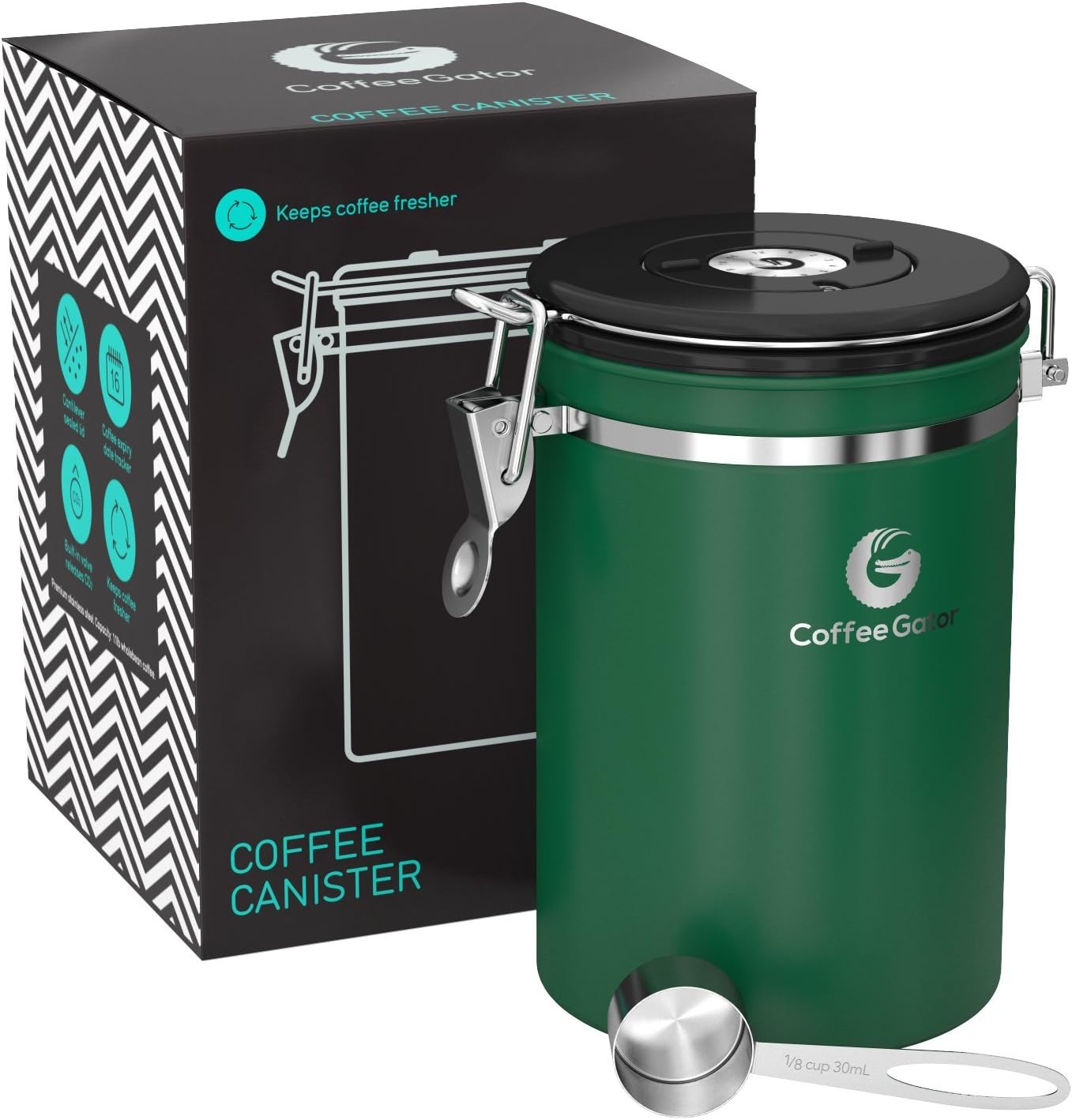 Amazon.de Coffee GatorEdelstahlKaffeedose Hält gemahlener Kaffee