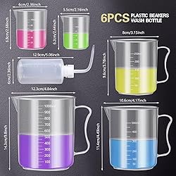 Aeseusia Graduated Cylinders Plastic Beakers, 10ml