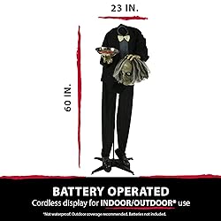 Haunted Hill Farm Life-Size Talking Headless Zombie