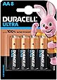 Duracell Ultra Alkaline AA Batteries (Pack of 8)