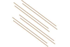 Eowpower 8 Pieces 1/8" Brass Solid Round Rods Lathe Bar Stock Kit, 14 inches Length