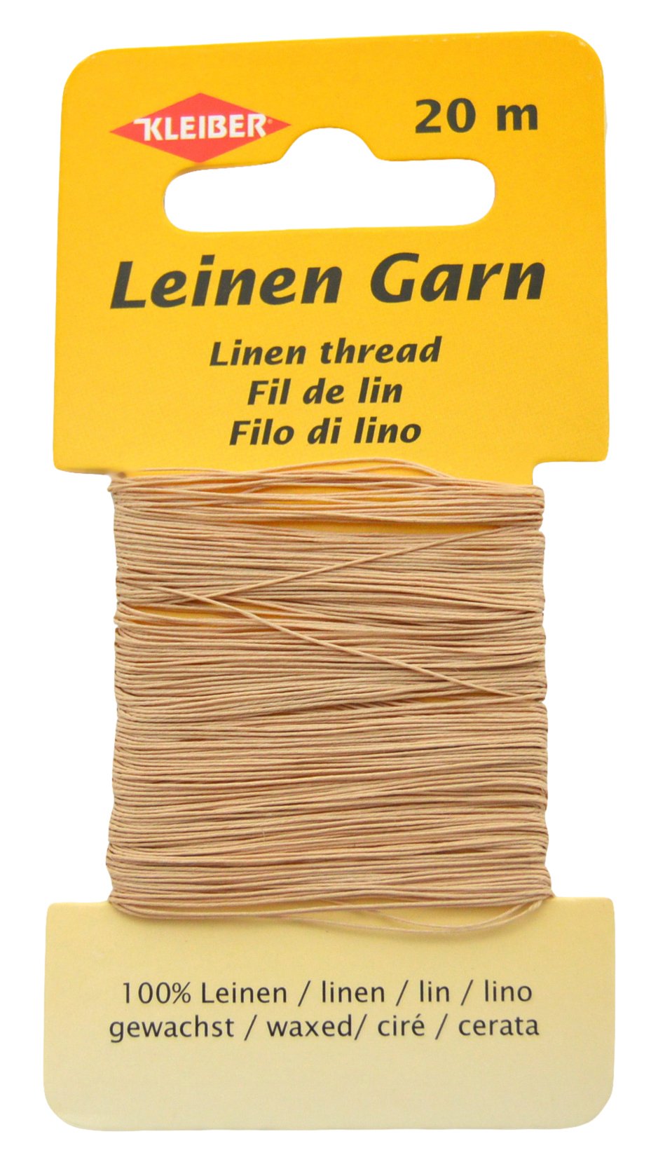 Kleiber Extra Strong Linen Thread, Beige – Heavy Duty Sewing Thread for Buttons, Leather, and Upholstery
