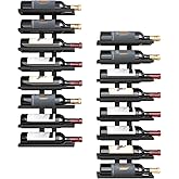 Hoctieon 2-Set 8 Tier Wall Mount Wine Rack (16 Tiers), Wall Racks for Wine Bottles Display and Storage, Hanging Bottle Organizer for Living Room, Dining Room, Wine Cellar, Bar, Black
