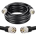 XRDS -RF Cable coaxial CB de 12 pies, KMR 400 UHF Cable coaxial PL-259 UHF Macho Cable coaxial de baja pérdida 50 ohmios Cabl