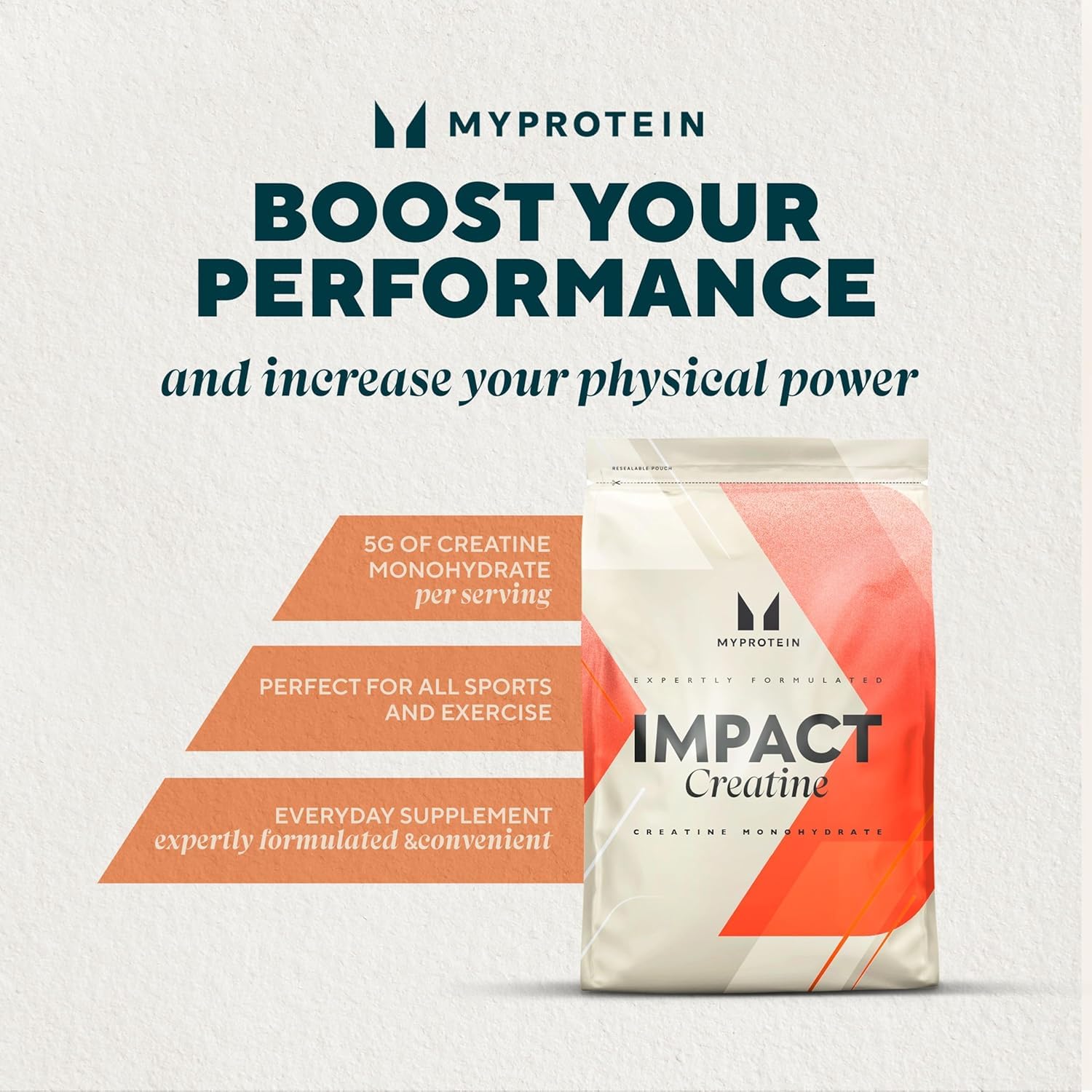 Myprotein Impact Creatine Monohydrate Pulver 250 g | Mikronisiertes Kreatin Monohydrat für Muskelaufbau, Kraft & Fitness | 3 g Creatin pro Portion | Geschmacksneutral & leicht mischbar 2