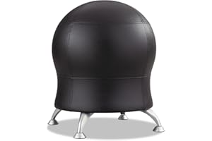 Safco Products 4751BV Zenergy Stability Balance Fit Ball Chair, Black Vinyl