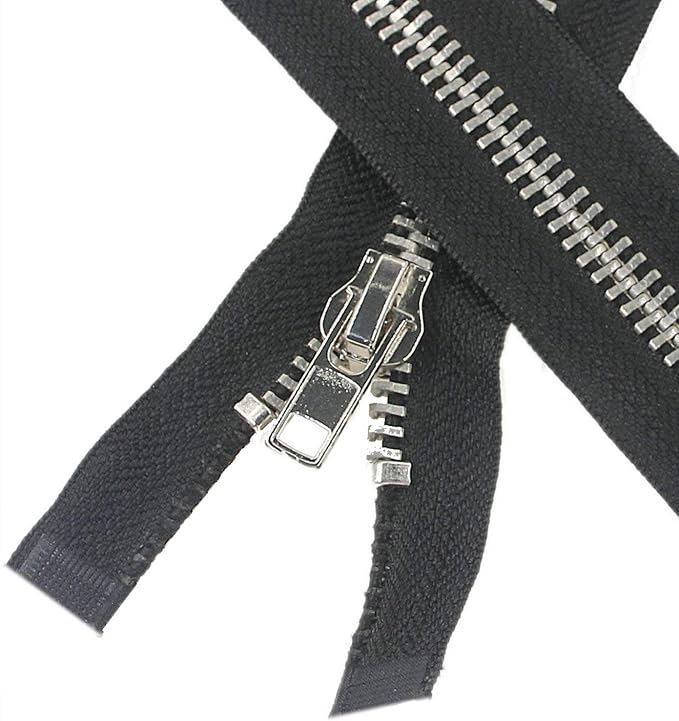8 22 Inch Zippers for Jackets Sewing Coats Crafts Silver
