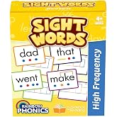 Junior Learning: Rainbow Phonics - Sight Words - 52 Word Cards, Flash Cards Use Visual Clues to Learn Common Words, Level Based Cards, Kids Ages 4+