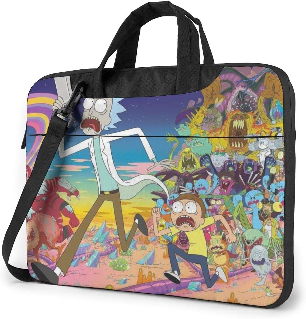 Laptop Sleeve Bag Anime Theme Rick Morty Laptop Sleeve Case Cover 13 Inch, MacBook Air Pro Notebook Sleeve Case, Tablet Briefcase Ultra Portable Protective Case