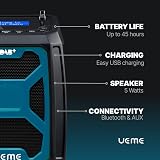 UEME 5W Rugged DAB+/FM Cordless Work Site Radio Bluetooth 6000mAh view 8