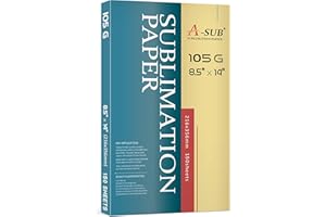 A-SUB Sublimation Paper- 150 Sheets Heat Transfer Paper 8.5x14 inch Compatible with Inkjet Sublimation Printer 105g