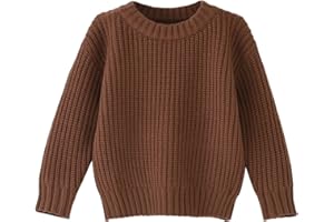 TEACH LEANBH Toddler Baby Boys Girls Knitted Sweater Warm Soild Pullover Top Autumn Winter Outfits