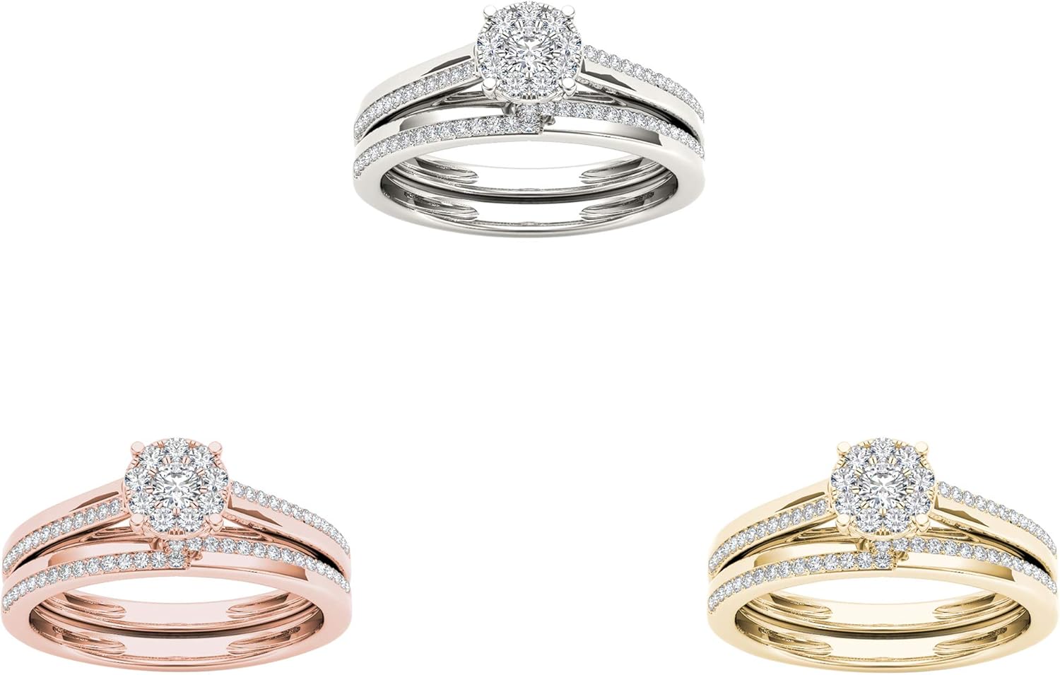 Stunning Huge Round Diamond Wedding Band For Her In White Gold Jeenjewels