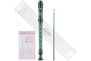 Eastar Soprano Recorder for Beginners Kids, German style C Key Recorder Instrument ABS 3 Piece with Cleaning Kit, Cotton Bag,
