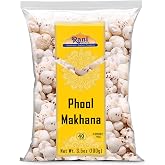 Rani Jumbo Phool Makhana (Fox Nut/Popped Lotus Seed) Plain Raw Uncooked 3.5oz (100g) ~ All Natural | Vegan | No Colors | Gluten Friendly | NON-GMO | Indian Origin