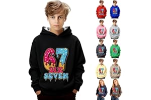 67 Hoodie Kids Funny 67 Meme Graphic Hoodies Girls Boys Ice Cream Drip Hooded Sweatshirt Cute Preppy Clothes for Teens