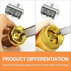 GASHER 1PCS Brass Check Valve 1-1/4" Female
