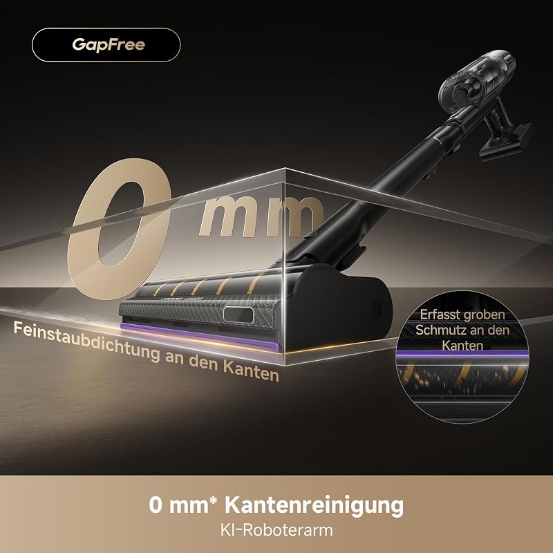 V20 Pro-A Akku Staubsauger, 0 mm Kantenreinigung, 24000Pa/210AW