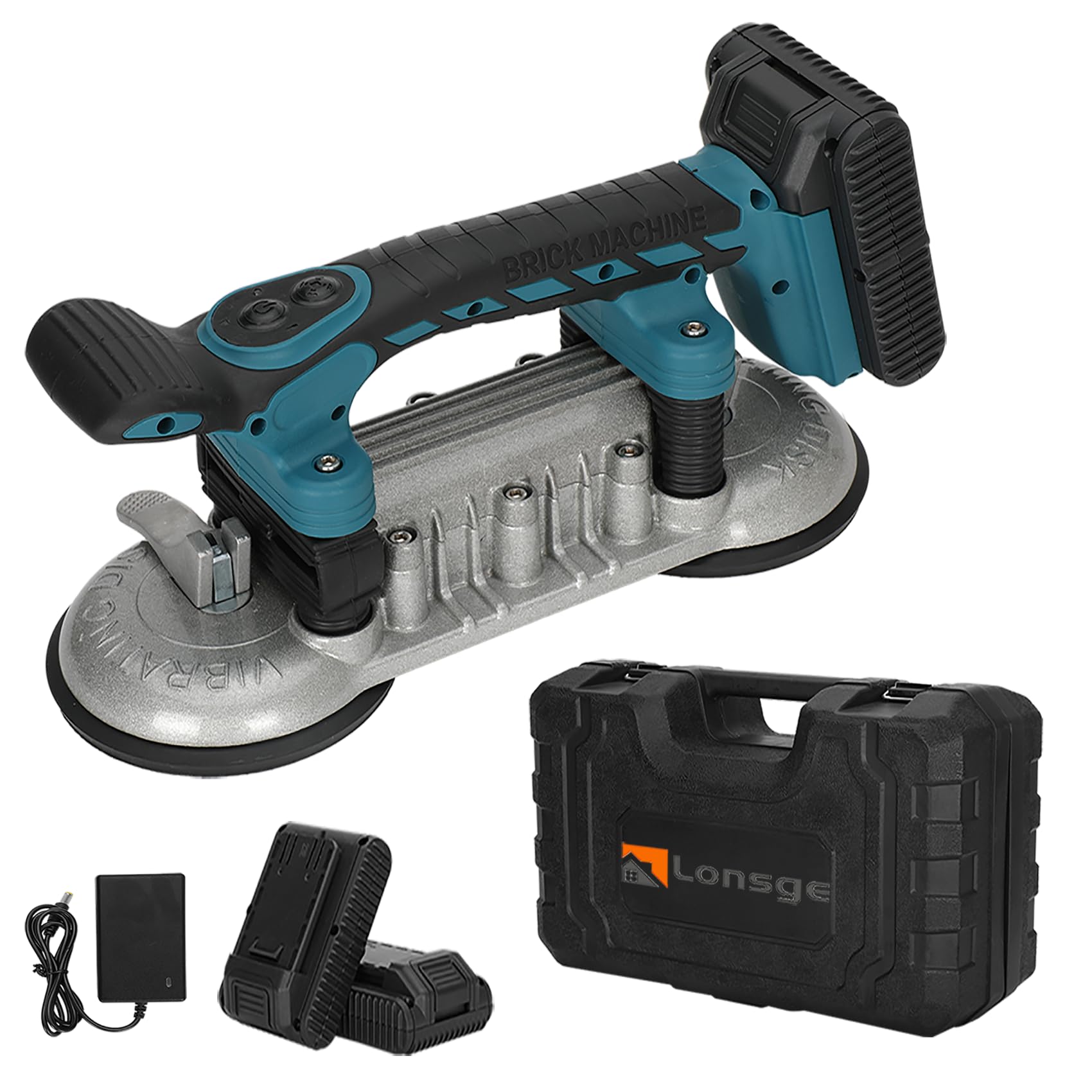 Photo 1 of ***PARTS ONLY***Tile Installation Tool Vibration Machine-Double Suction Cup, 400kg Adsorption Handheld Automatic Tiling Vibrator, Electric Tile Vibrator Tools 6 Speeds Adjustable 12500mAh Max RPM 28000r/min