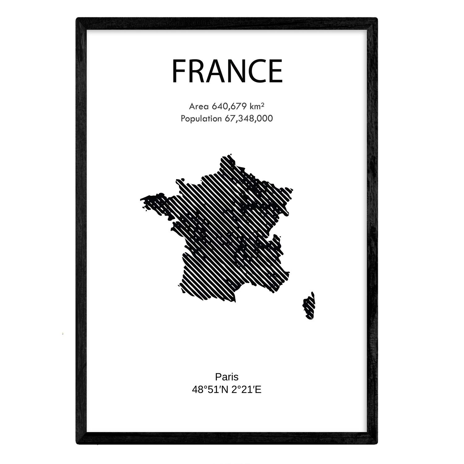 Nacnic Poster of France. Sheets of countries and continents. A3 size — image 1
