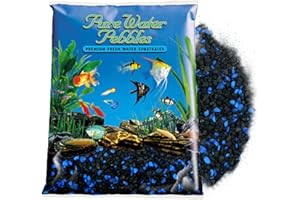 Pure Water Pebbles Midnight Glo Aquarium Gravel - 5 lbs - Non-Toxic, Colorfast, Vibrant Substrate for Aquariums, Terrariums, Ponds & Crafts