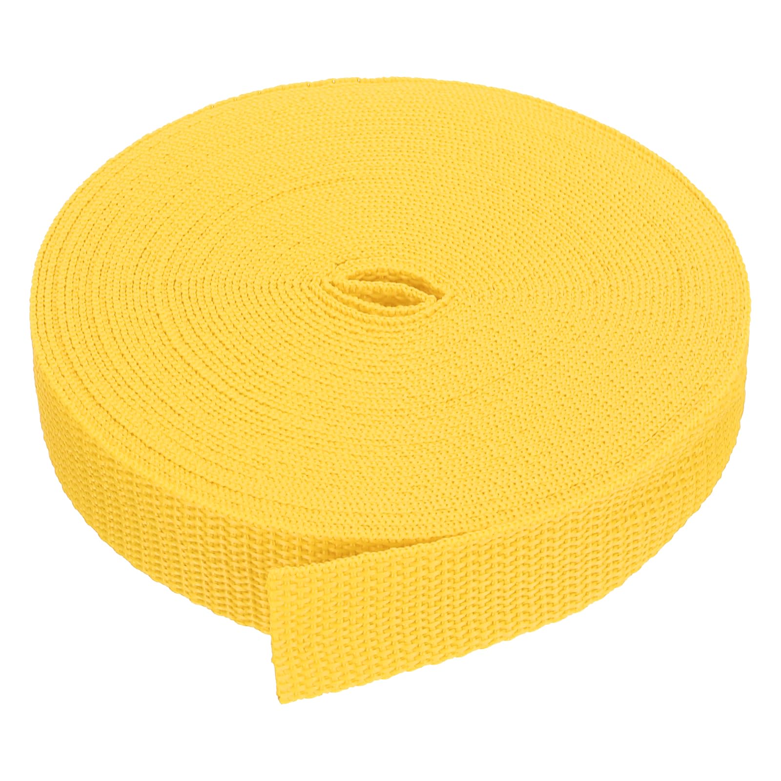 PATIKIL 9 Meters Webbing, 25mm Polypropylene Webbing Strap Heavy Webbing Roll Chair Straps for Indoor Outdoor Climbing DIY Crafting, Yellow