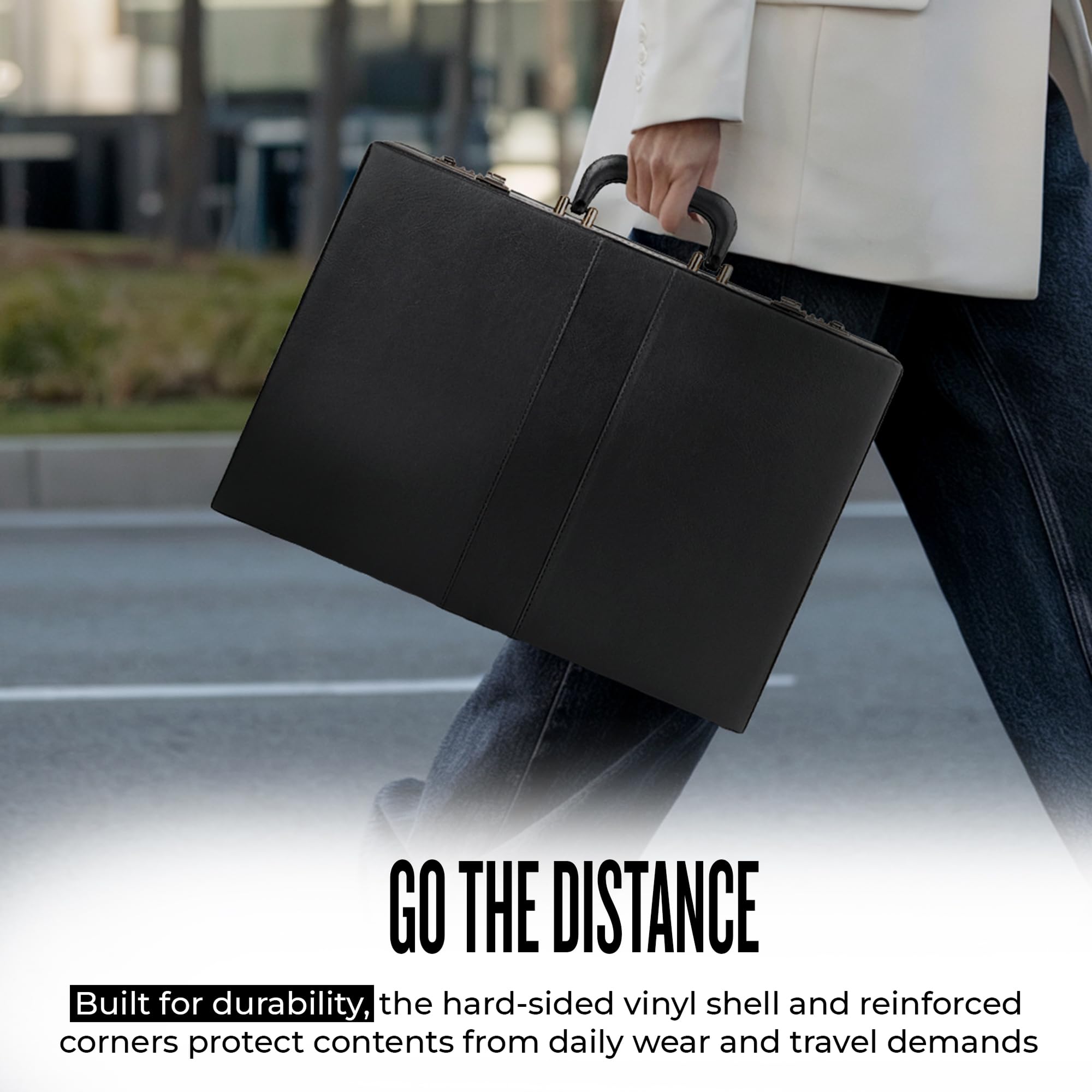 Solo New York Attache - Carrying Case with Combination Lock, Business Brief, Large Main Compartment - Grand Central