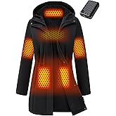 Wulcea Graphene Heated Softshell Jacket for Women 12V Fast Charge 18400mAh Large Capacity