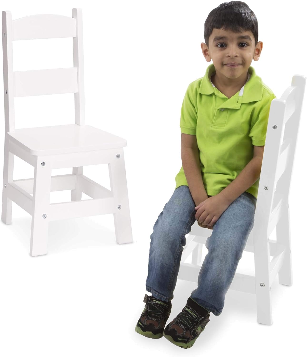 Melissa & Doug Furniture Two Wooden Chairs - White, 40220 - Image 3