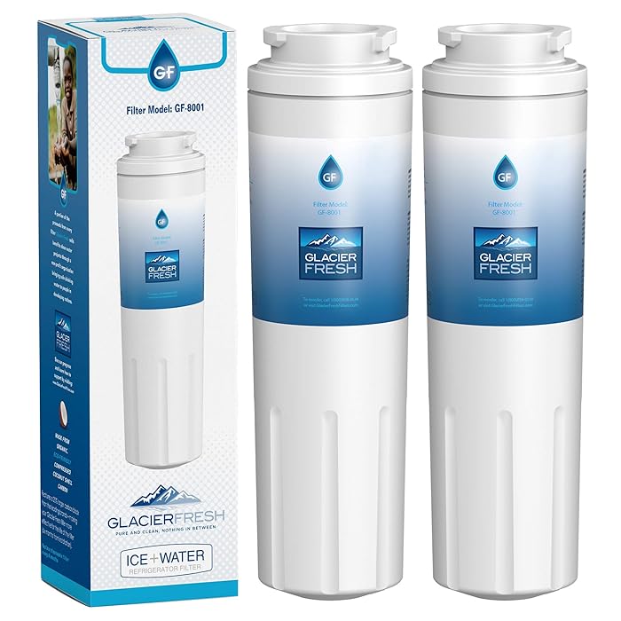 UKF8001 Water Filter Cartridges NSF 42 Certified, Compatible with Maytag UKF8001, KitchenAid 4396395, UKF8001AXX, UKF8001P, Filter 4, EDR4RXD1, 469006, Puriclean II, by GlacierFresh (2 Packs)