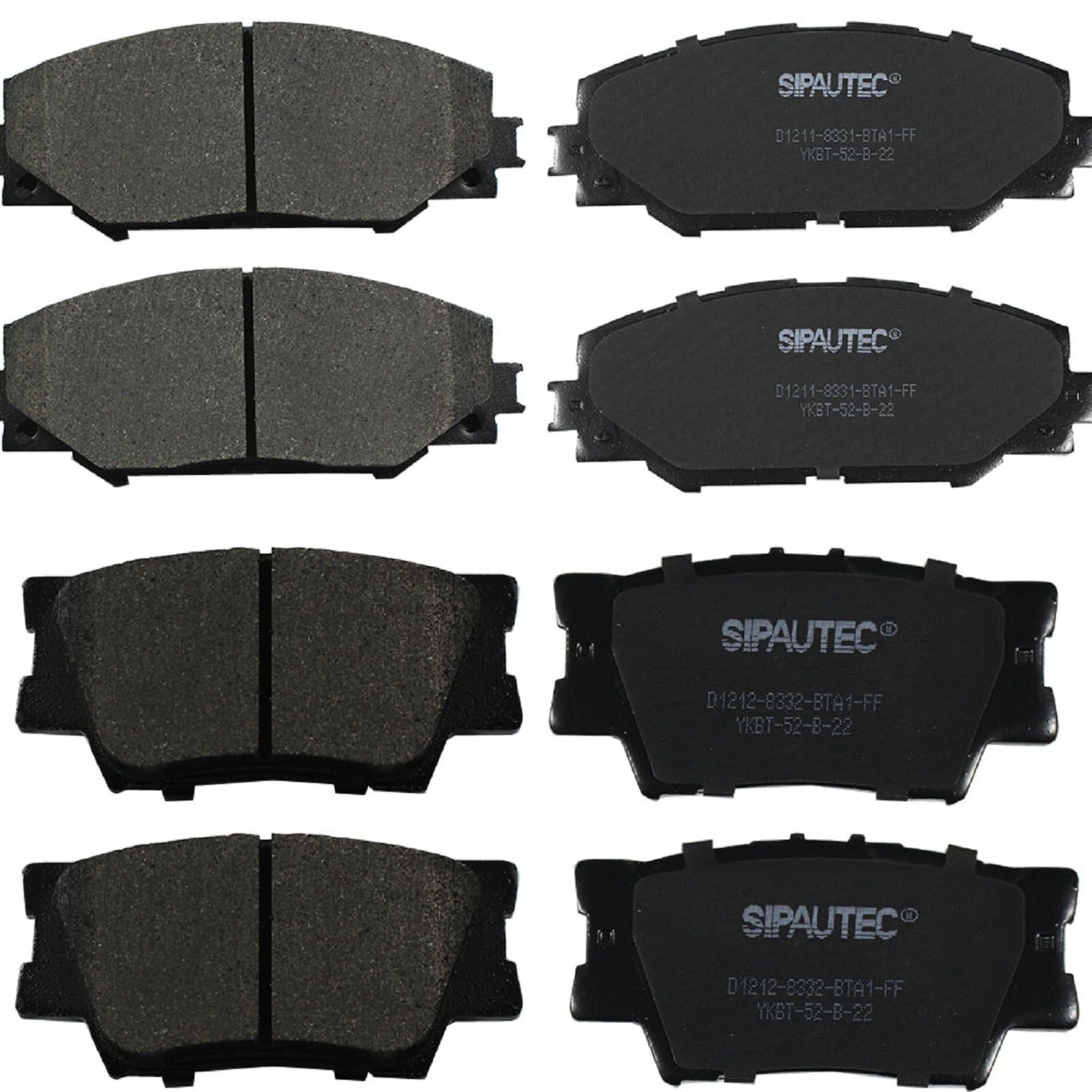 SIPAUTEC-8pcs Front and Rear Ceramic Disc Brake