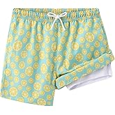 Dovio Boys Swim Trunks with Liner, UPF50+ Sun Protection Kids Swimming Shorts Toddler Quick Dry Beach Pool