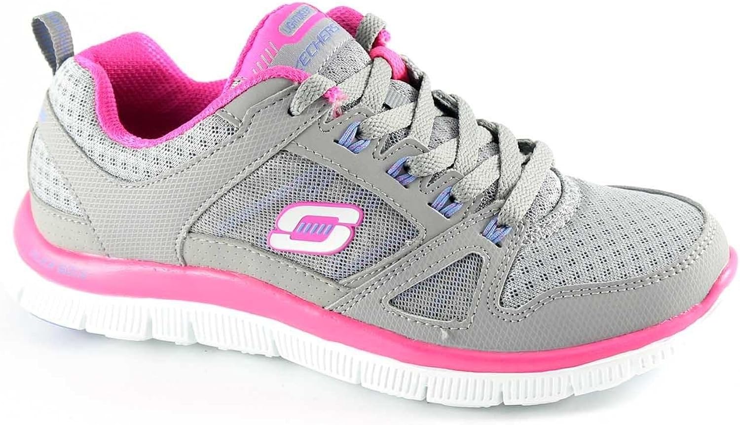 Skechers 12055 Flex Appeal Gray Pink Women Sports Memory