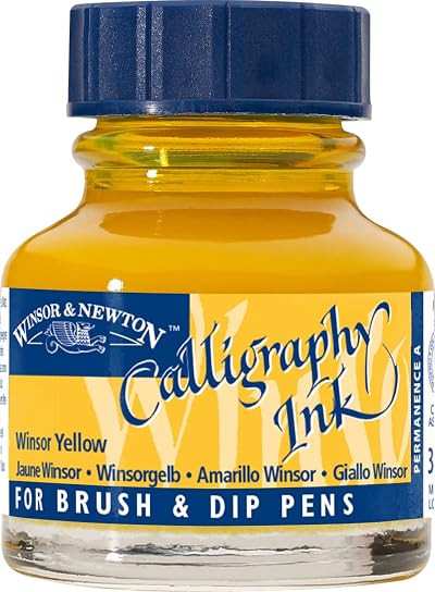 Winsor & Newton Calligraphy Ink Bottle 30 ml Winsor Yellow