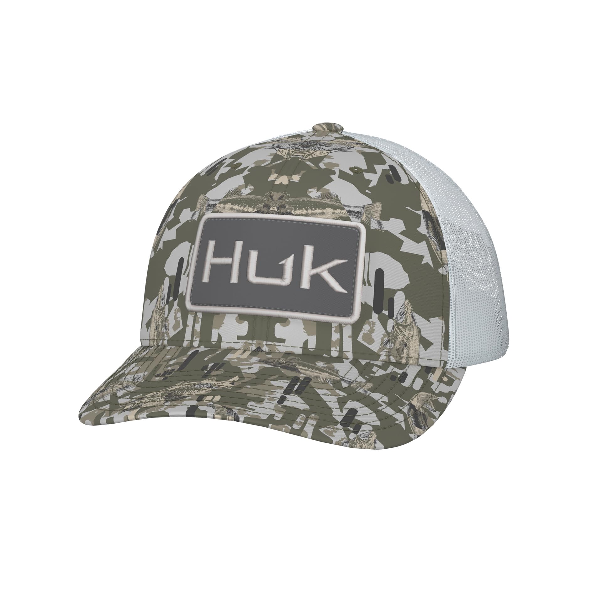 HUK Mens KC Scott Trucker Hat, Anti-Glare Snapback Fishing Hat for Men, Apex Vert - Moss, One Size Image