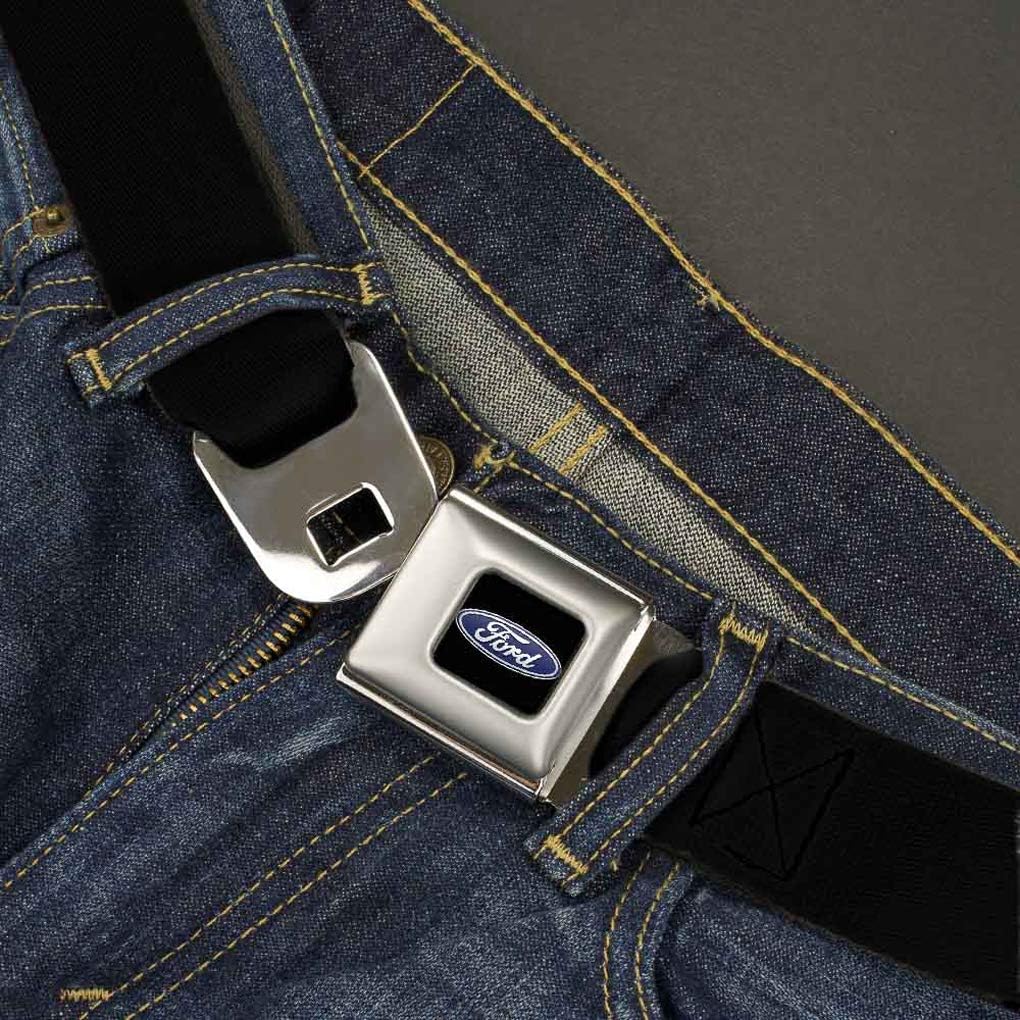 Buckle-Down Seatbelt Belt - Black - 1.0" Wide - 20-36 Inches in Length: Clothing