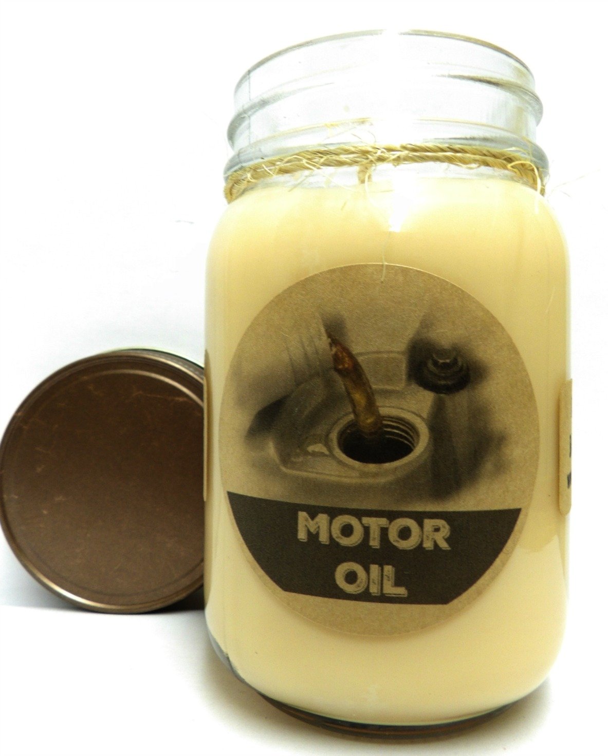 Motor Oil Handmade 16oz All Natural Soy Candle, APX Burn