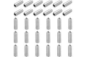 MECCANIXITY 60 Pcs M3x10mm Set Screws, Stainless Steel Hex Socket Grub Screws Cone Point Set Screws for Bathroom Fixtures Rep