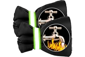 XIQIDIANR Outdoor Faucet Cover for Winter Freeze Protection, 7.5''W x 9.1''H Thickened AntiFrozen Waterproof Outdoor Faucet Protector, Reusable Waterproof Insulated Spigot backflow Cover (2 Pcs Black)