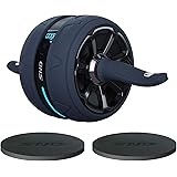 Ab Roller for Abs Exercise Workout Fitness Automatic - Rebound Ab Wheel Roller with Knee Mat and Digital Counting,Trainer Hom