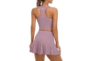 ATTRACO Tennis Dress for Women with Shorts and Pockets Racerback Golf Workout Outfits