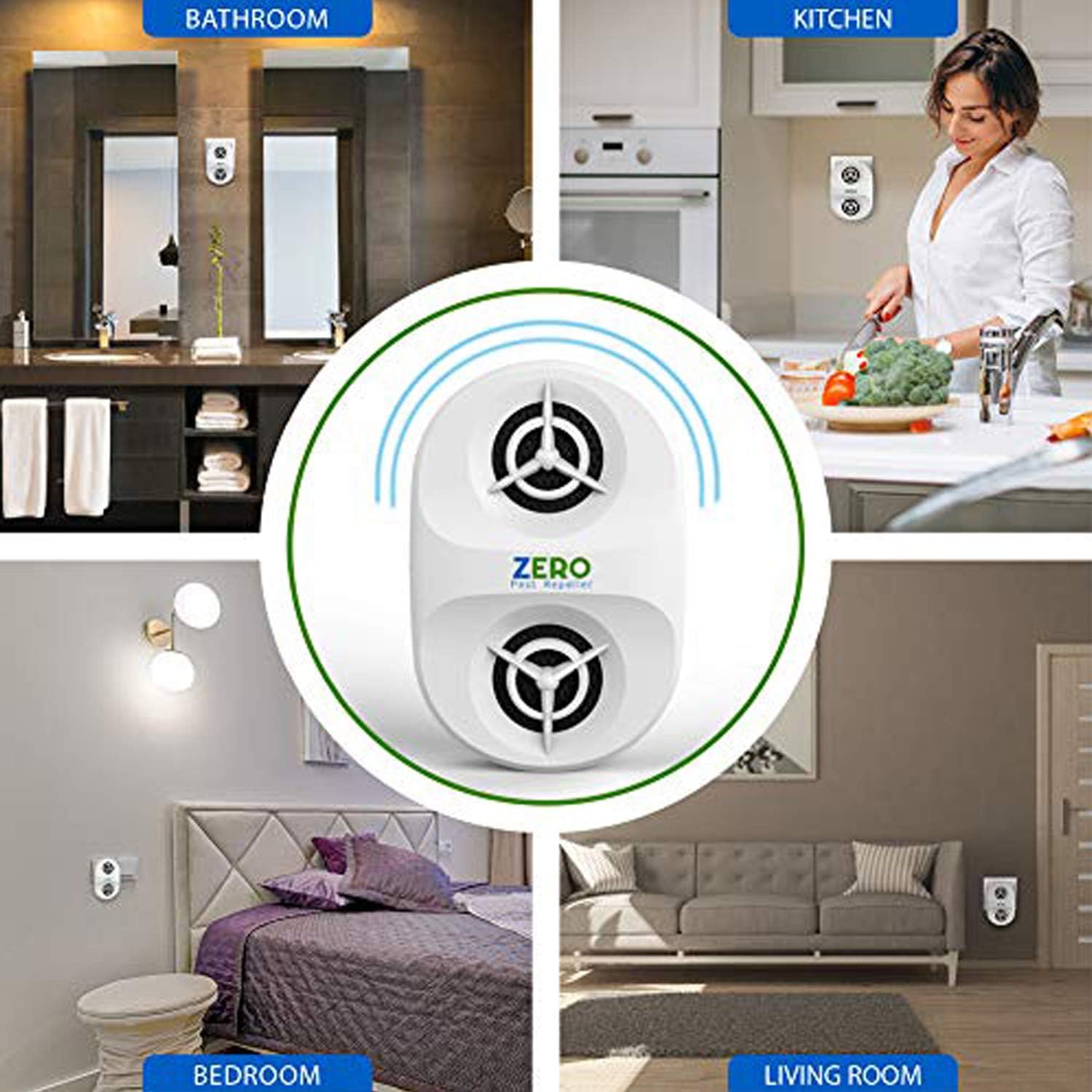 2020 Ultrasonic Pest Repeller Electronic Plug in Indoor Pest Repellent, Pest Control for Home, Office, Warehouse, Restaurant, Hotel (2 Pack): Health & Personal Care