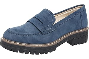 BPLANGAT Womens Loafers Shoes Platform Chunky Penny Loafer Lug Sole Comfortable Slip On Work Office Business Casual Dress Shoes, US Size 5-11