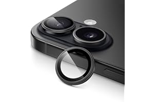 JETech Camera Lens Protector for iPhone 16 6.1-Inch and iPhone 16 Plus 6.7-Inch, 1:1 Invisible Fit, 9H Tempered Glass Metal I