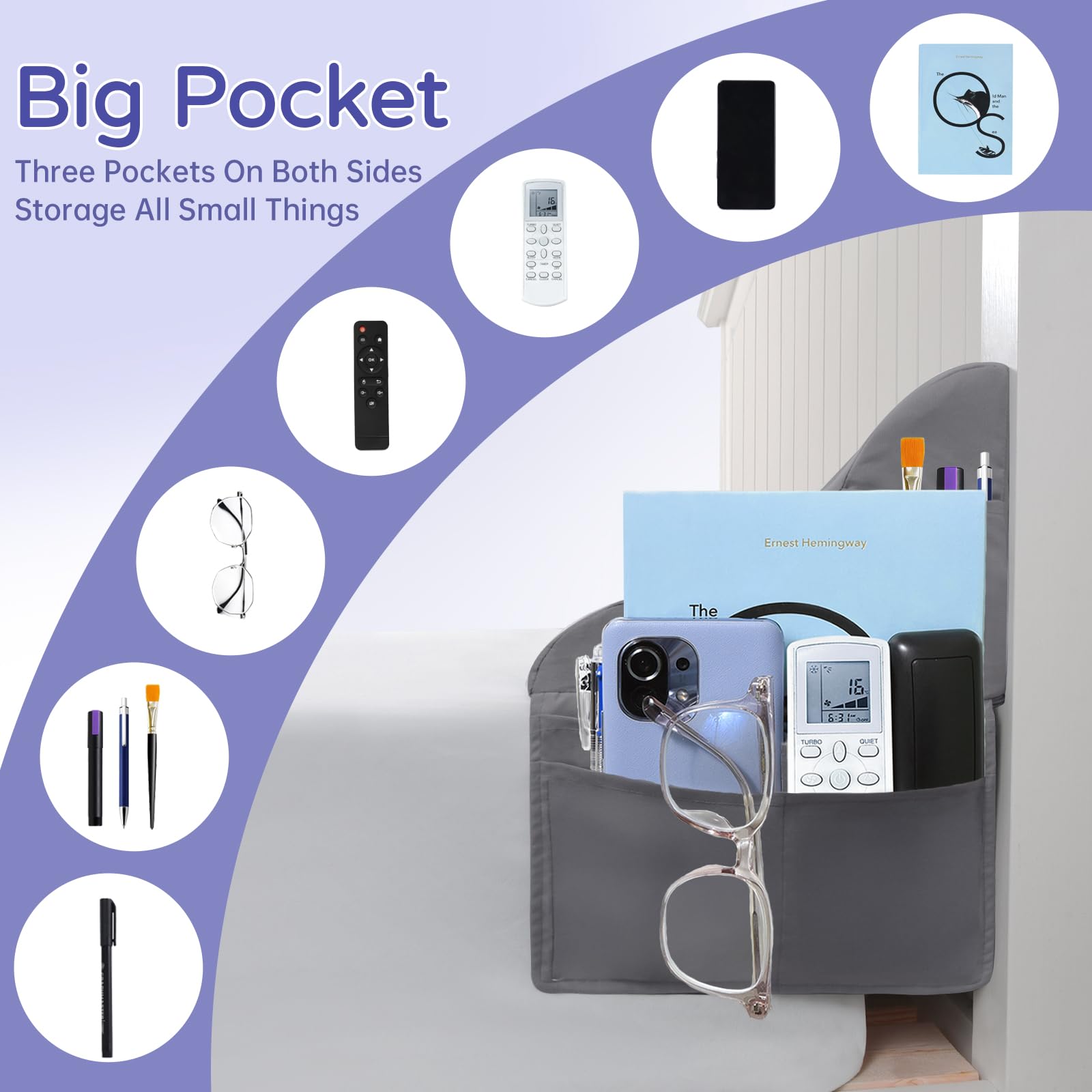 Vekkia King Size Bed Wedge Pillow for Headboard/Bed Wedge Gap Filler/Mattress Gap Filler/Wedge Pillow Headboard to Close The Gap (0-6